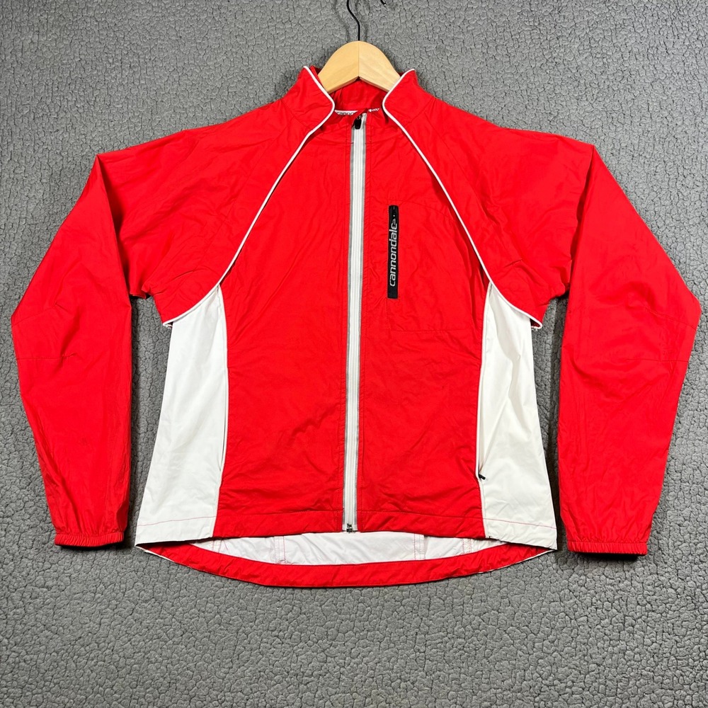 Cannondale Convertible Cycling Jacket Vest Feel It Mens Medium Red White